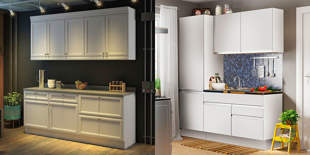 cozinhas compactas brancas